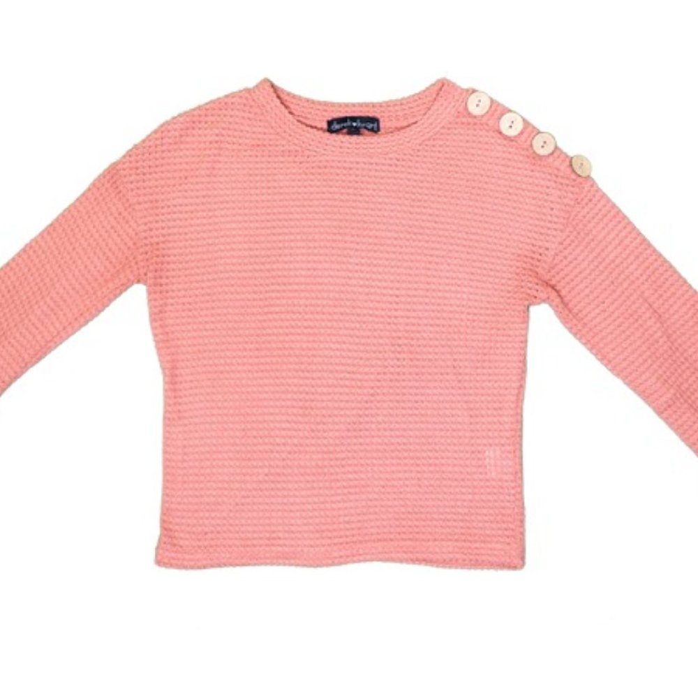Derek Heart - Side Button Detail Crop Long Sleeve - Rose Clay Mauve - S